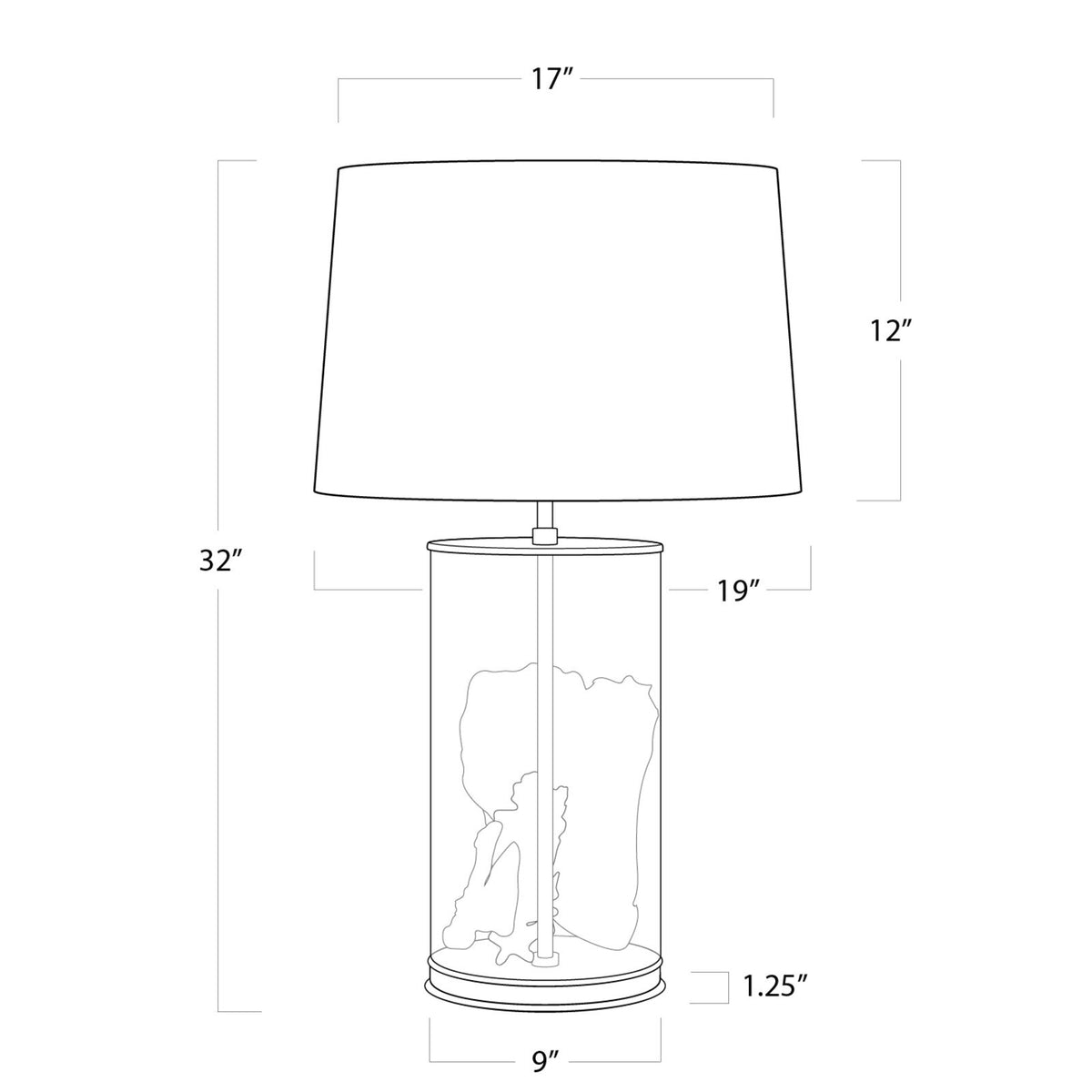 Magelian Glass Table Lamp (Oil Rubbed Bronze)