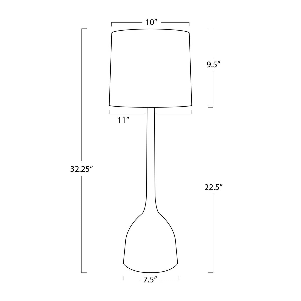 Logan Buffet Lamp (Natural Brass)
