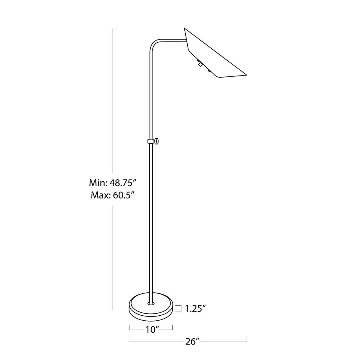 Vest Floor Lamp (Blackened & Natural Brass)
