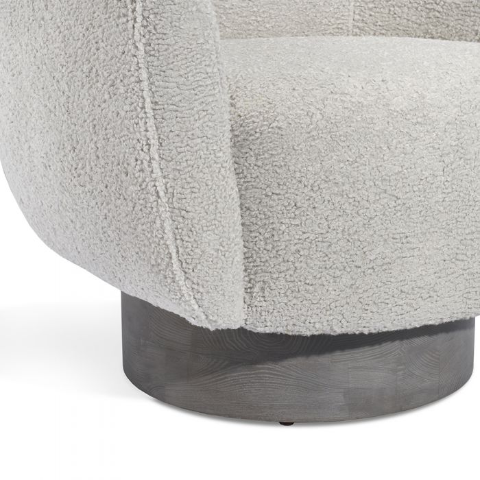 Simone Swivel Chair - Haze Shearling