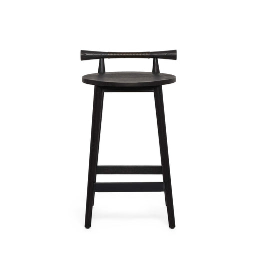 Madeira Counter Stool - Matte Black