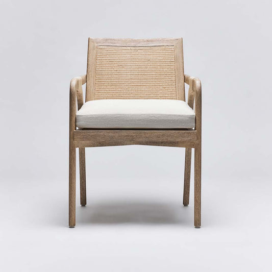 Delray Arm Chair - White Ceruse
