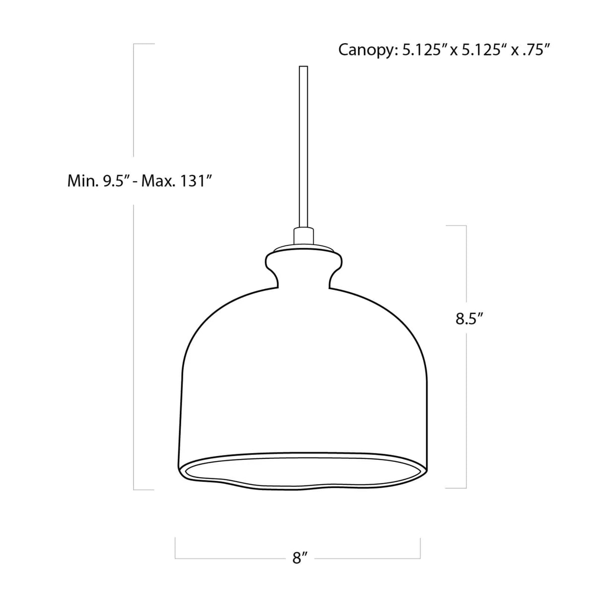 Bianca Ceramic Pendant (White)