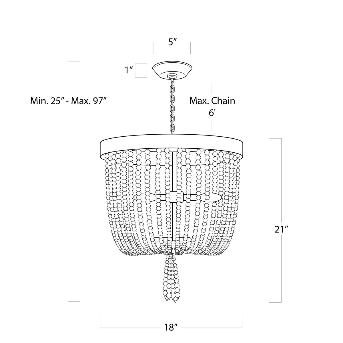 Milos Chandelier (White)