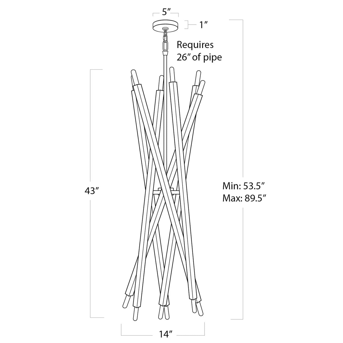 Viper Chandelier (Oil Rubbed Bronze)