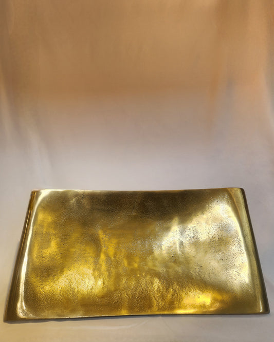 Antique Gold Curved Tray