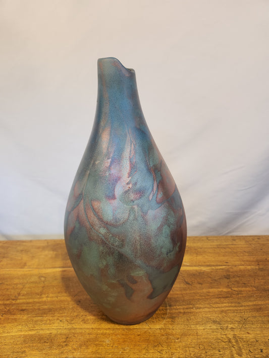 Copper Raku Vase