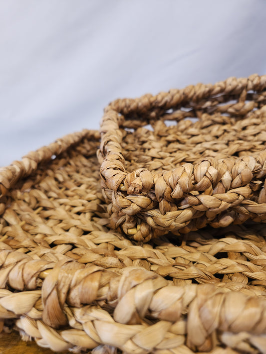 Woven Grass Trays, S/2