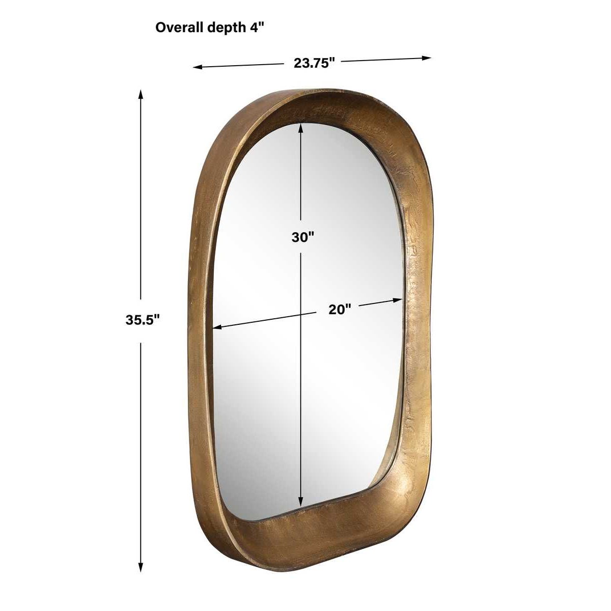 Bradano Arch Mirror, Brass