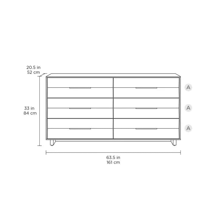 KAVA 6-Drawer Dresser