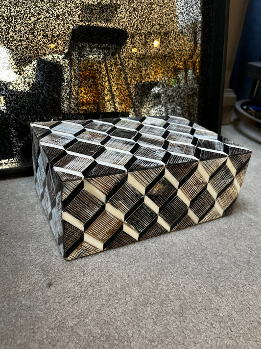 Etched Horn Inlay Box