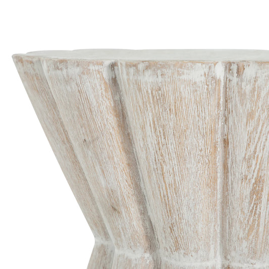 Rustic Scalloped Side Table