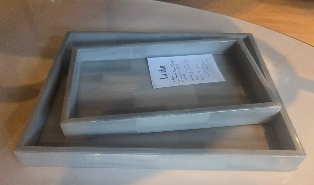 Grey Horn Trays - set of 2