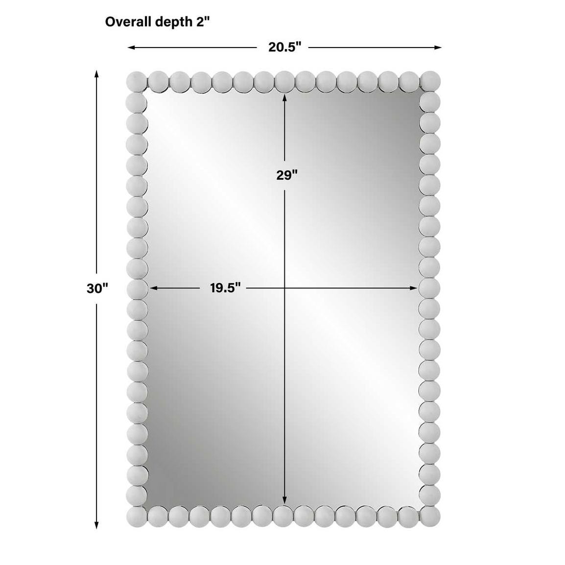 Serna Mirror, White