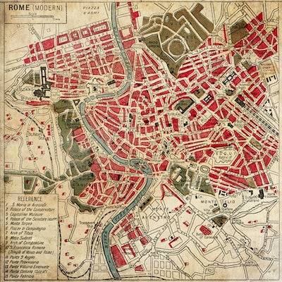 Vintage Map Rome
