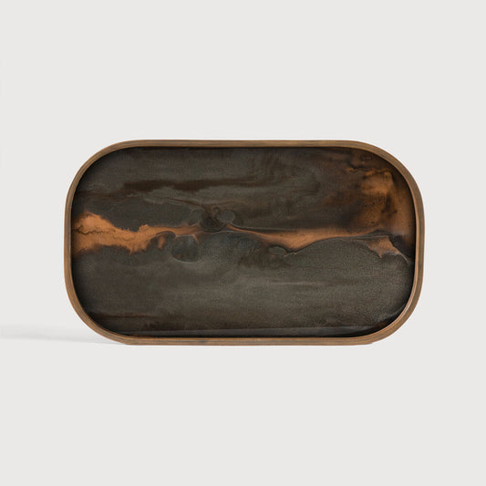 Bronze Organic Glass Valet Tray