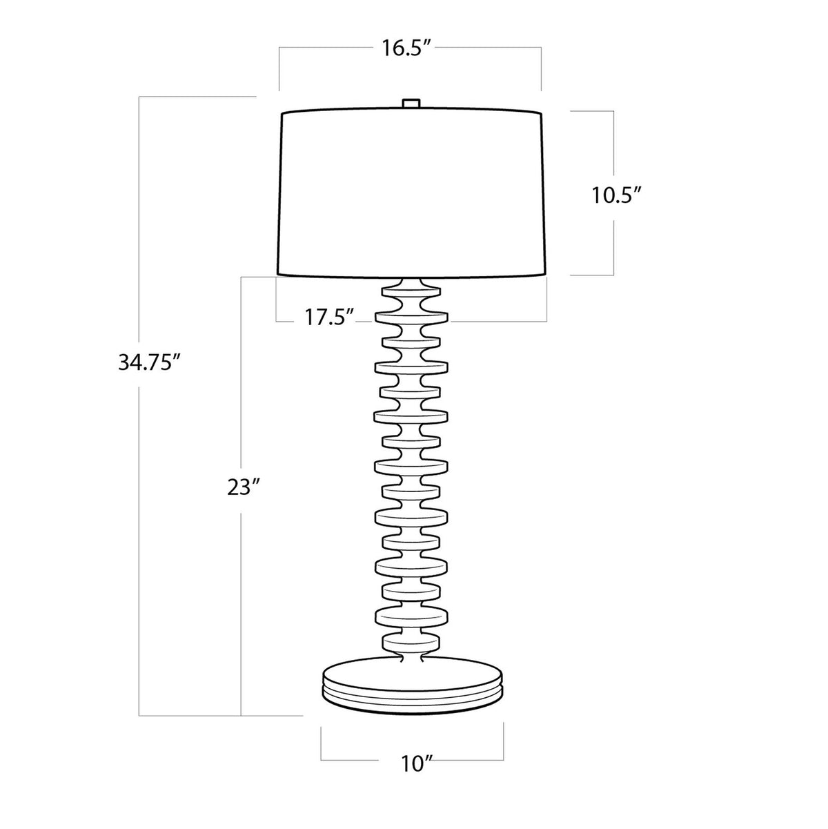 Fishbone Buffet Lamp - White