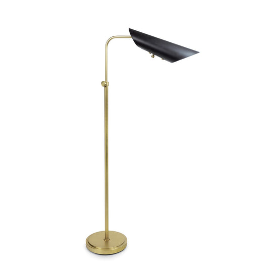 Vest Floor Lamp (Blackened & Natural Brass)