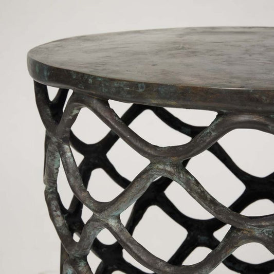 Lattice Accent Table - Verdigris