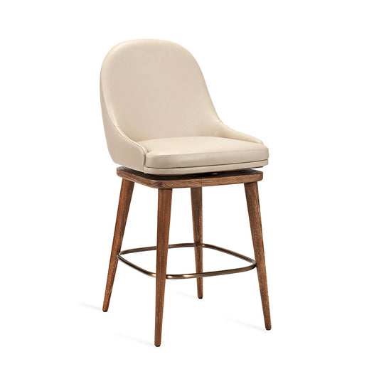 Harper Swivel Counter Stool - Cream