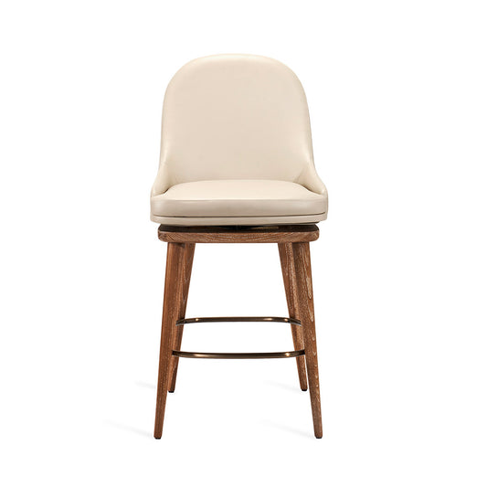 Harper Swivel Counter Stool - Cream