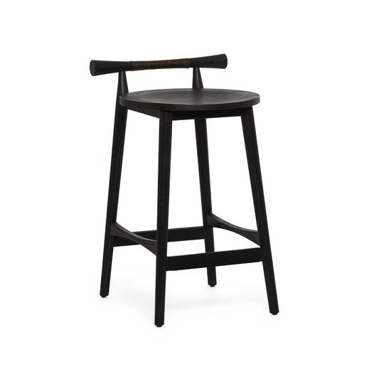Madeira Counter Stool - Matte Black