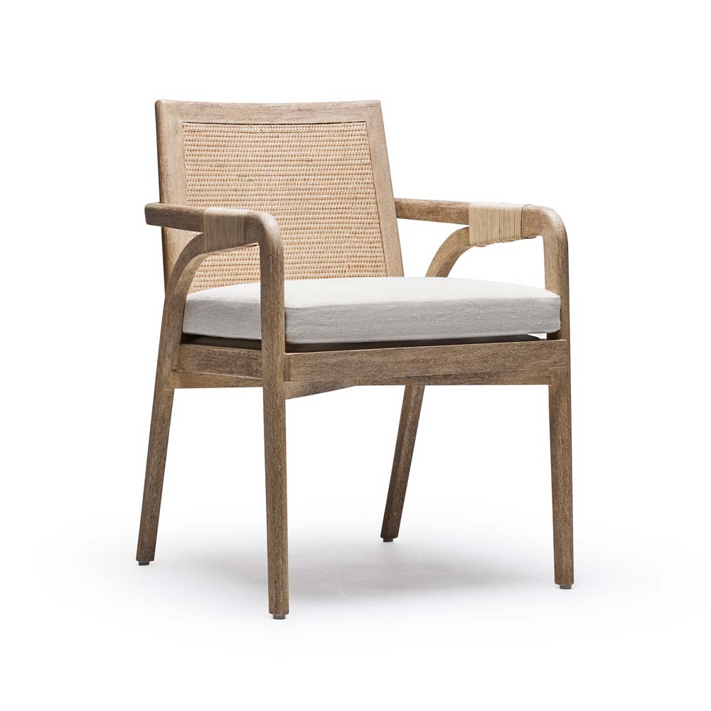 Delray Arm Chair - White Ceruse