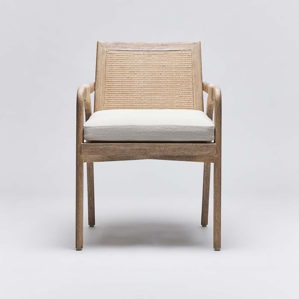 Delray Arm Chair - White Ceruse