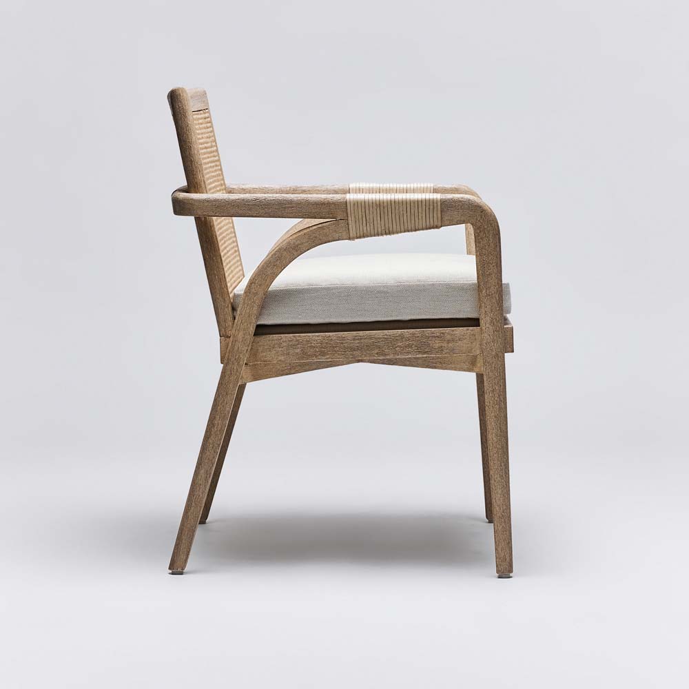 Delray Arm Chair - White Ceruse