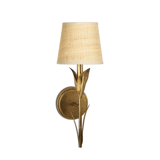 River Reed Sconce Single (Rattan Shade)