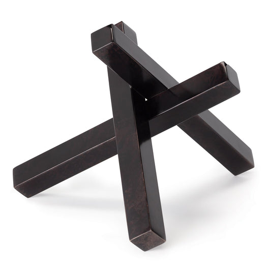 Intersecting Sculpture (Black Zinc)