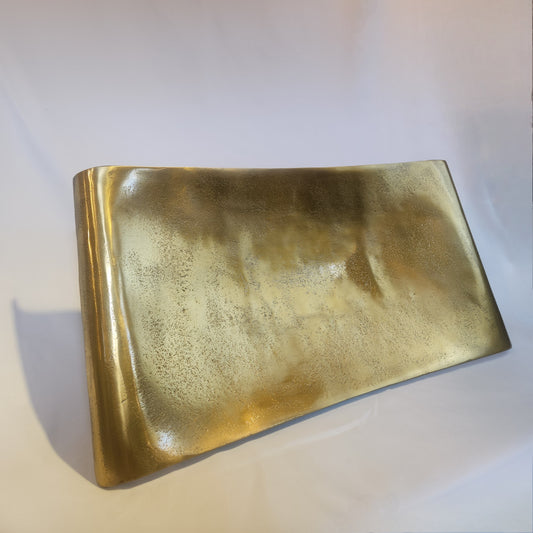 Antique Gold Curved Tray