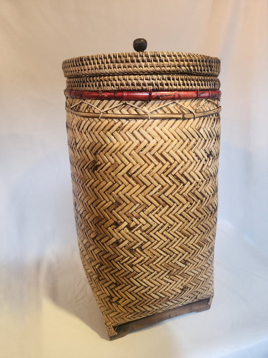 Woven Basket w/ Lid