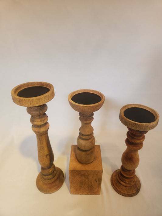 Wooden Candle Sticks