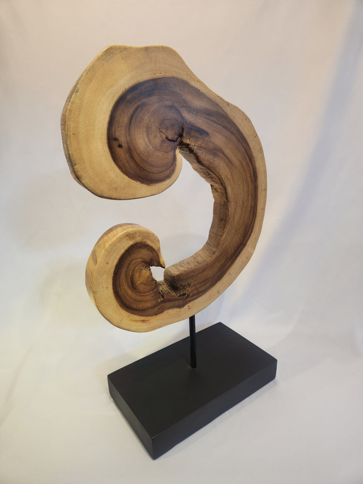 Organic Wood Sculpture on Stand