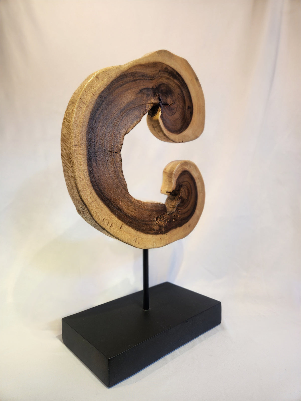 Organic Wood Sculpture on Stand