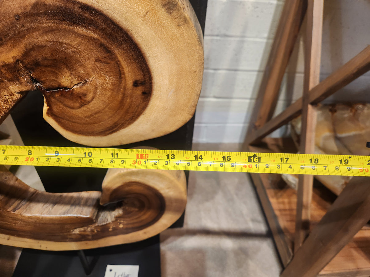 Organic Wood Sculpture on Stand