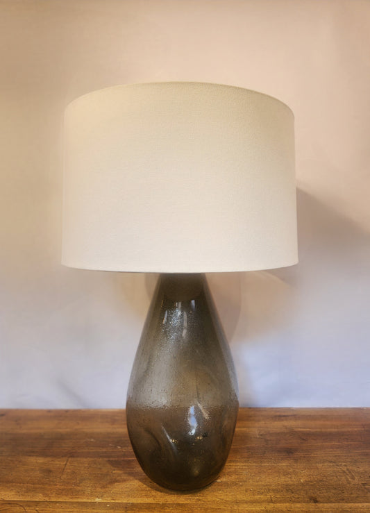 Smokey Hand Blown Glass Lamp