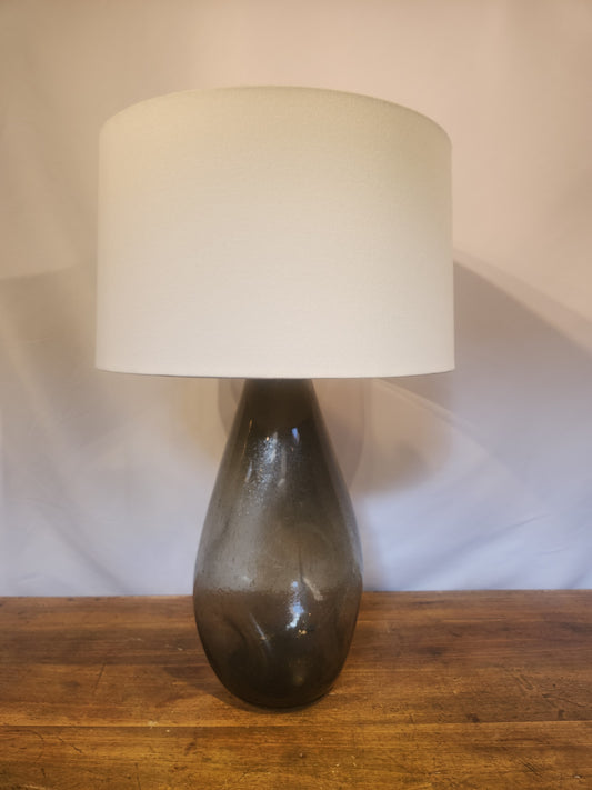 Smokey Hand Blown Glass Lamp