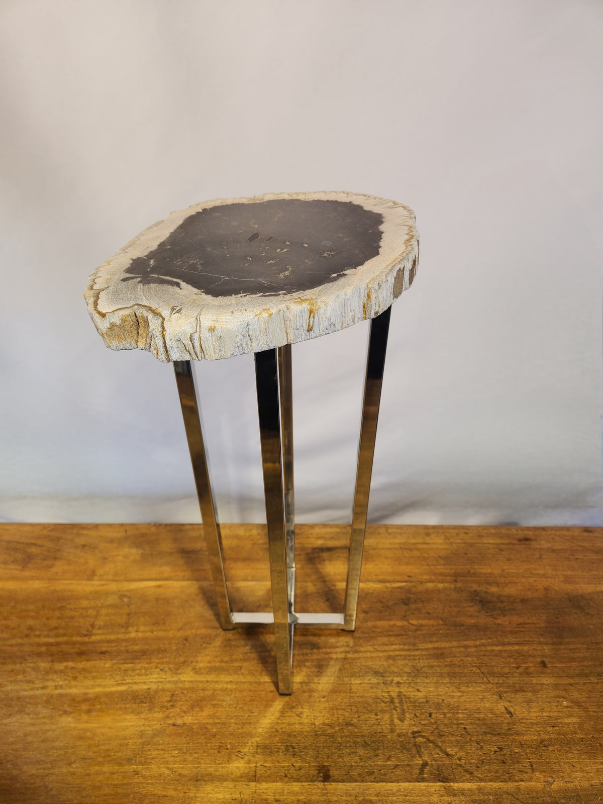 Petrified Wood Drink Table