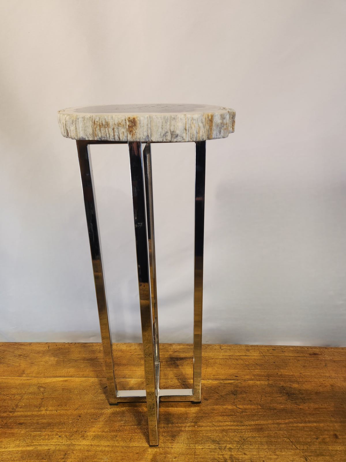 Petrified Wood Drink Table