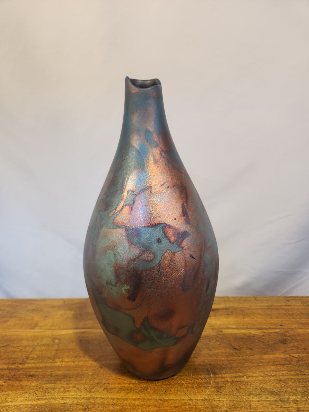 Copper Raku Vase