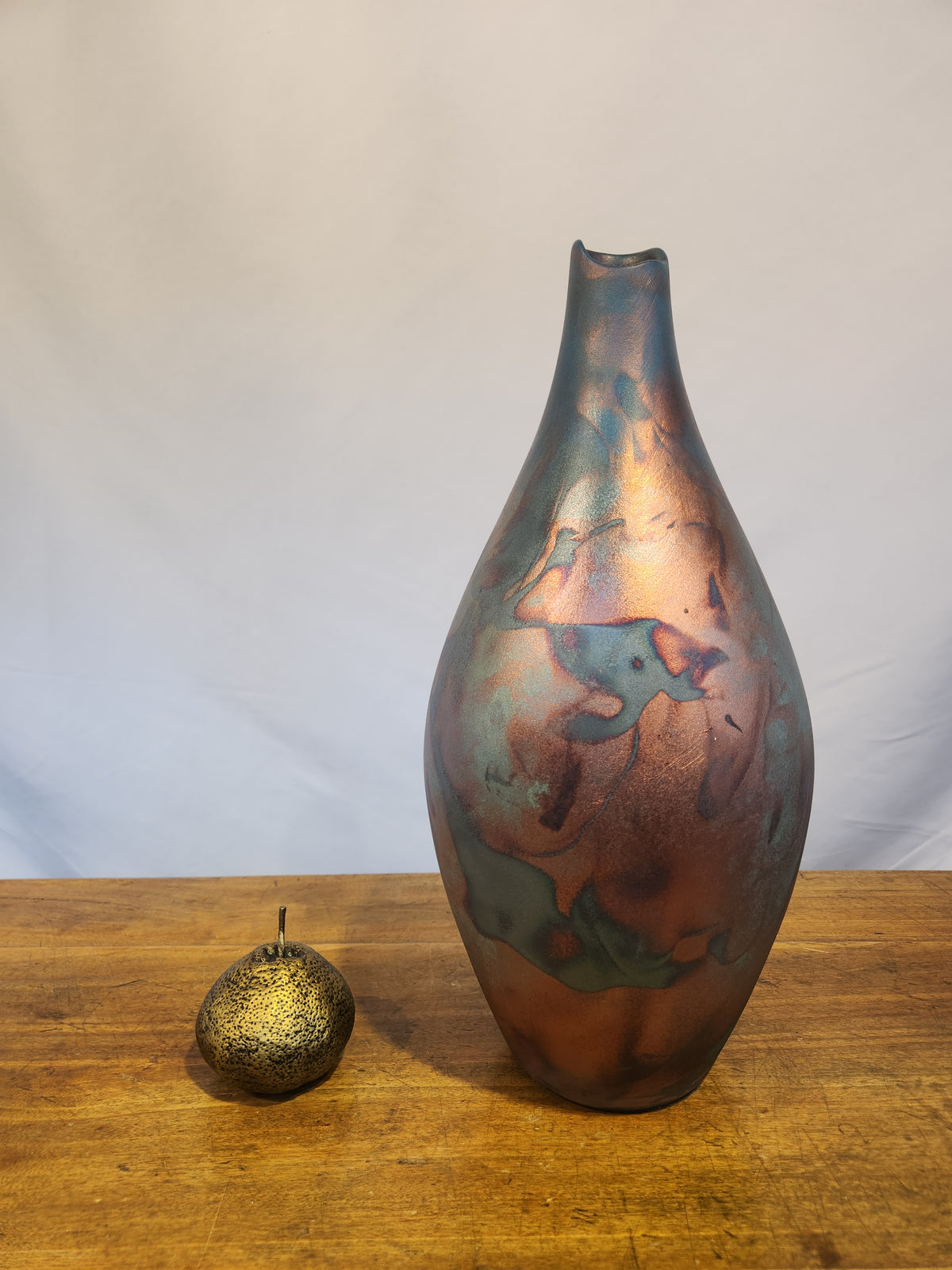 Copper Raku Vase