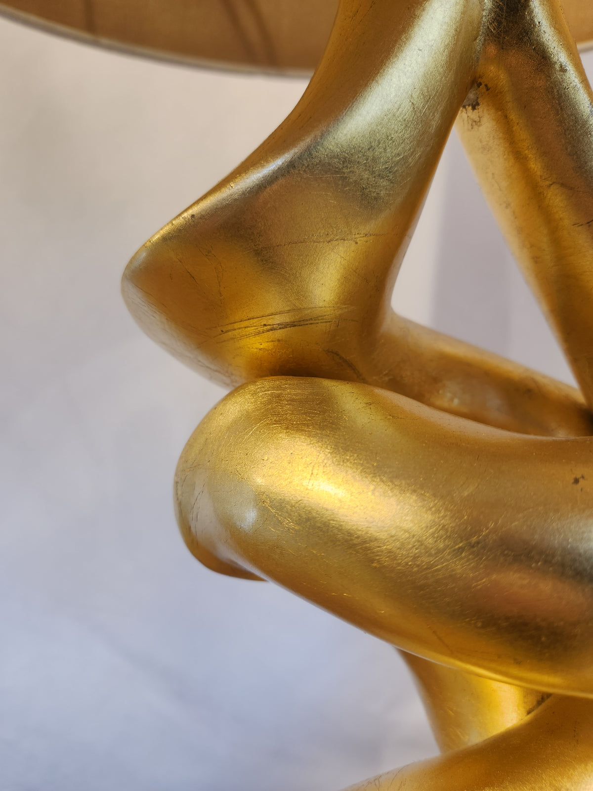 Twisted Gold Leaf Lamp