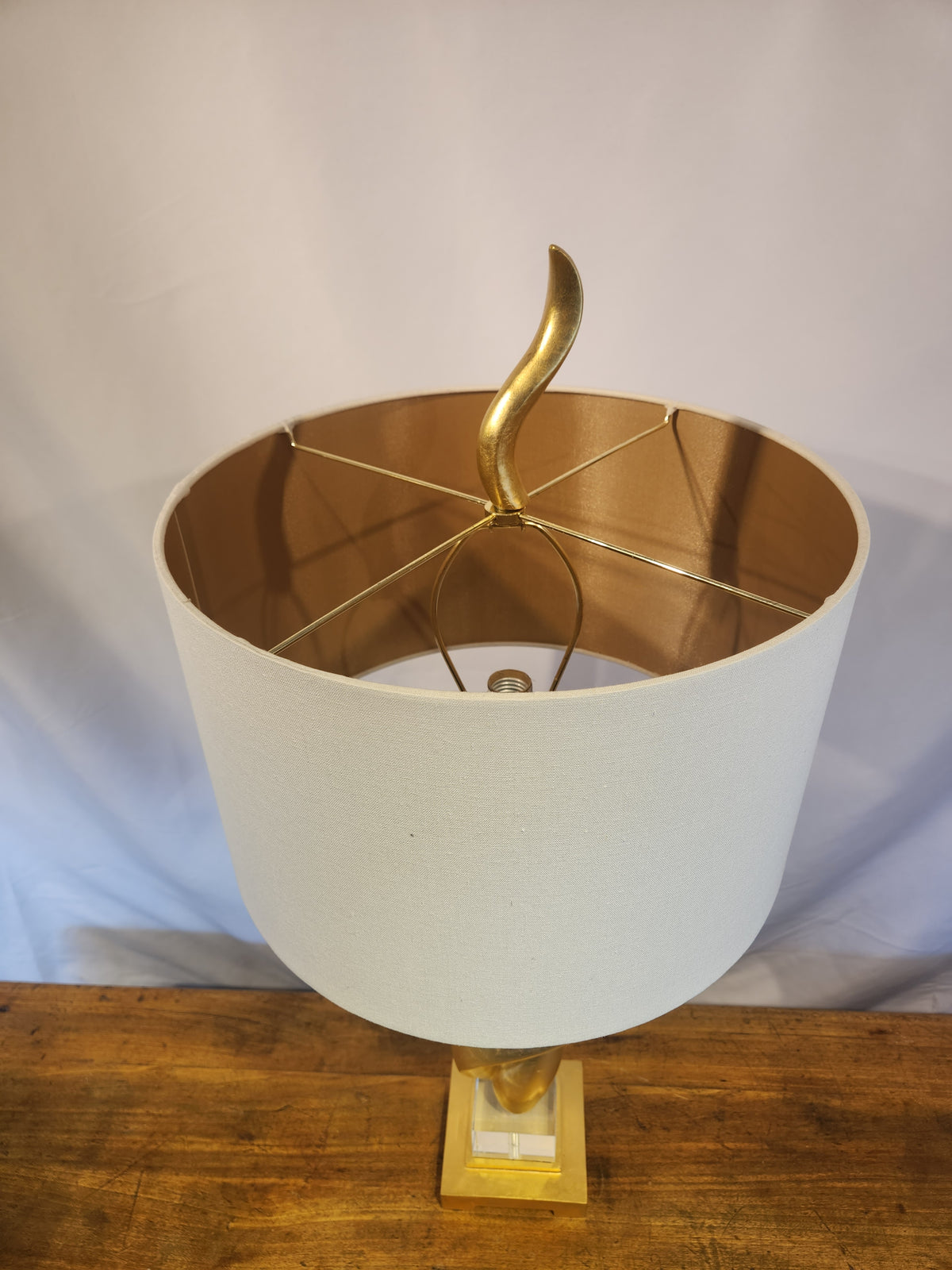 Twisted Gold Leaf Lamp