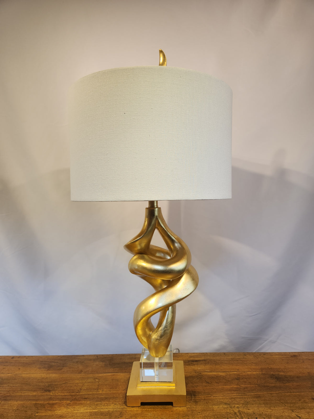 Twisted Gold Leaf Lamp