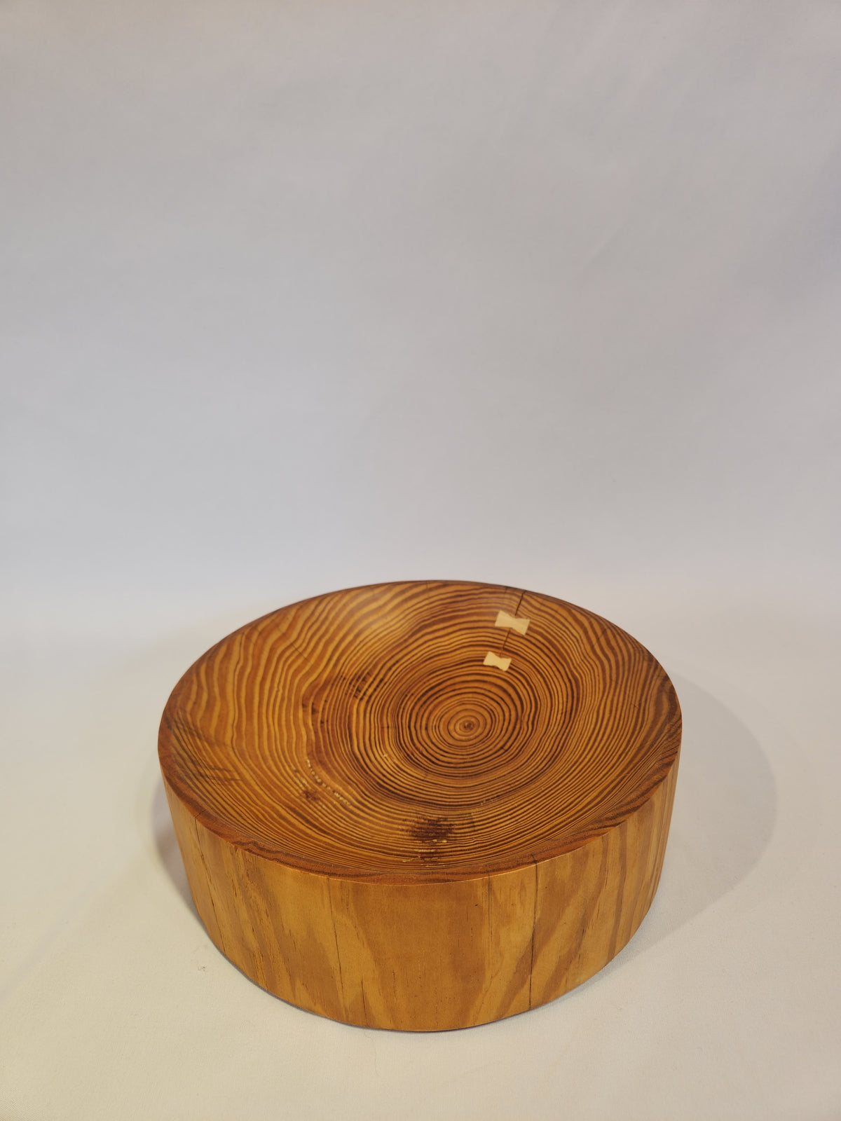 Natural Pine Bowls with Butterfly Inlay, S/3