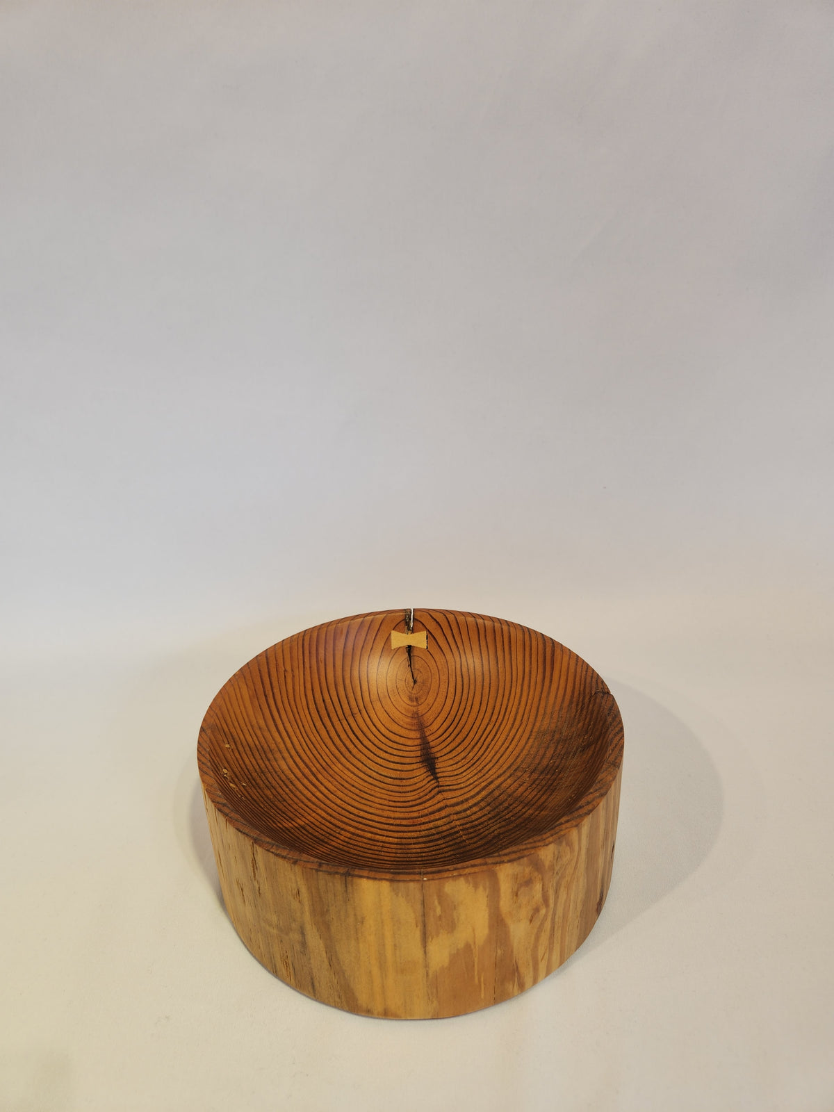 Natural Pine Bowls with Butterfly Inlay, S/3