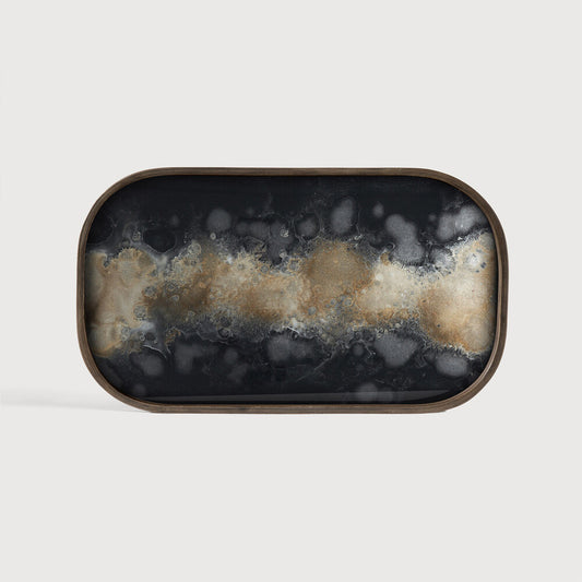 This Black Organic Glass Valet Tray