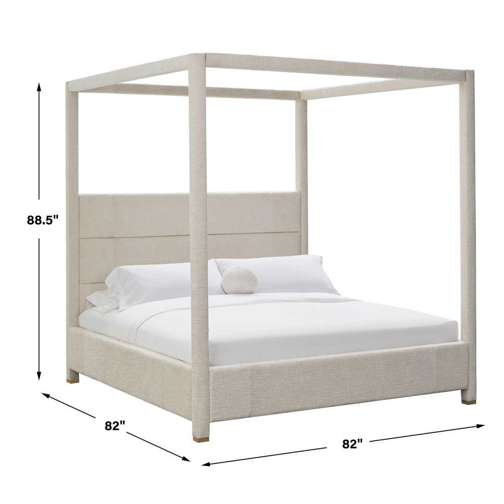Hibernate Canopy Bed, King -Cuddly Cream, 3 Cartons